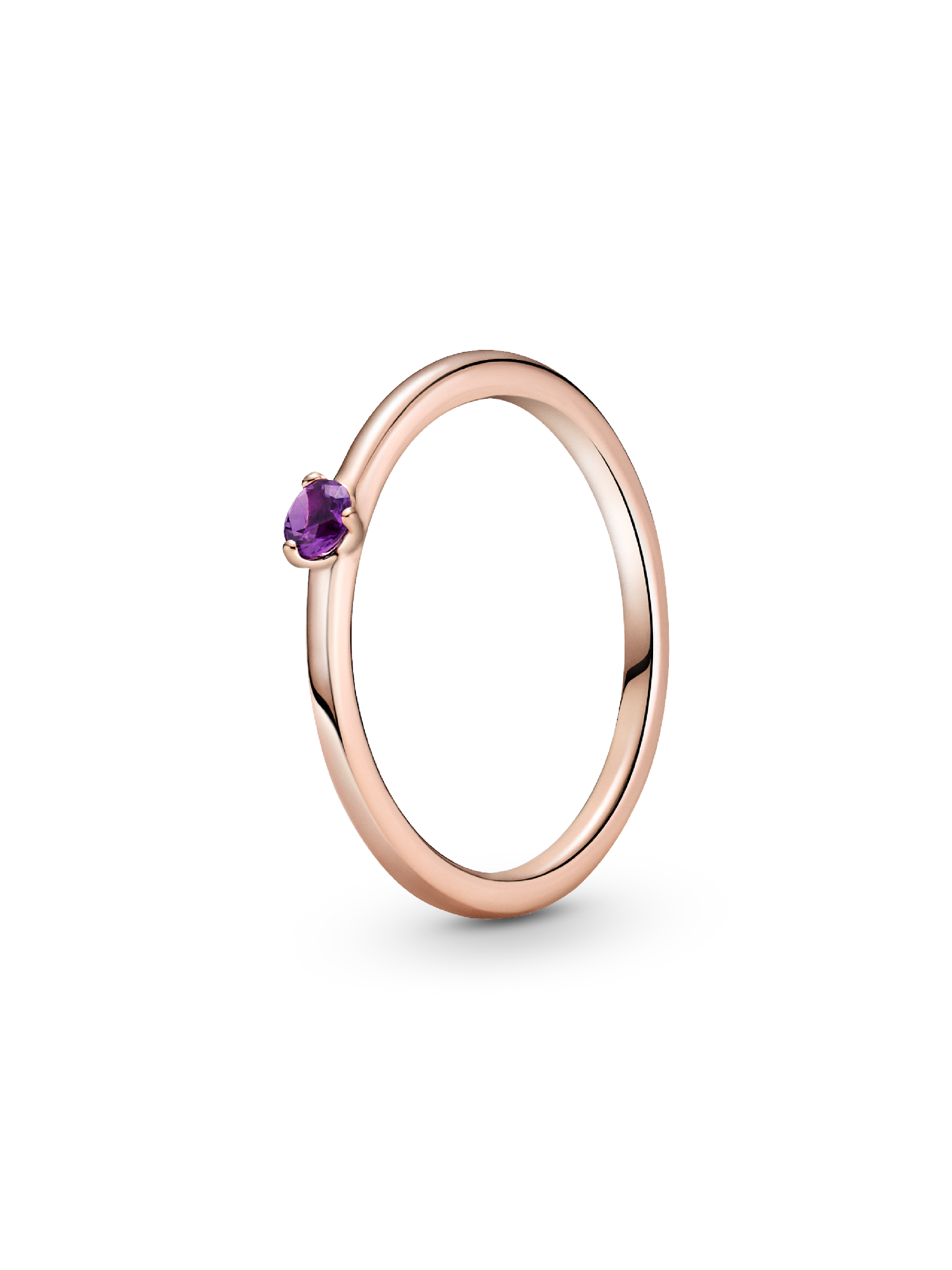 Anel Roxo Solitaire