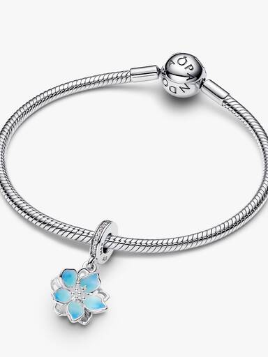 Charm Pendente Flor de Cerejeira Azul