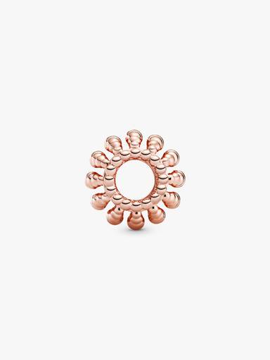 Beaded 14k rose gold-plated charm