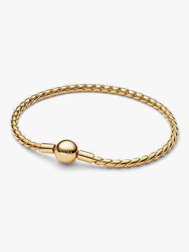 Bracelete Corrente Texturizada e Fecho Esférico