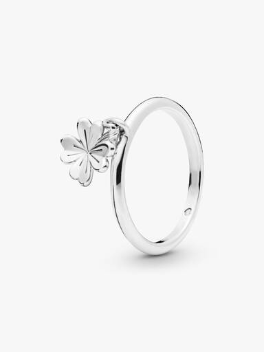Anel Dangling Four-leaf Clover