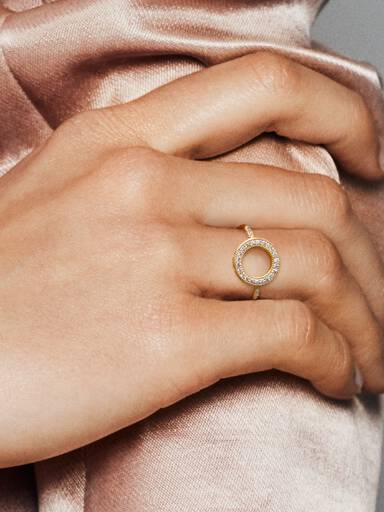 PANDORA Shine ring with clear cubic zirconia