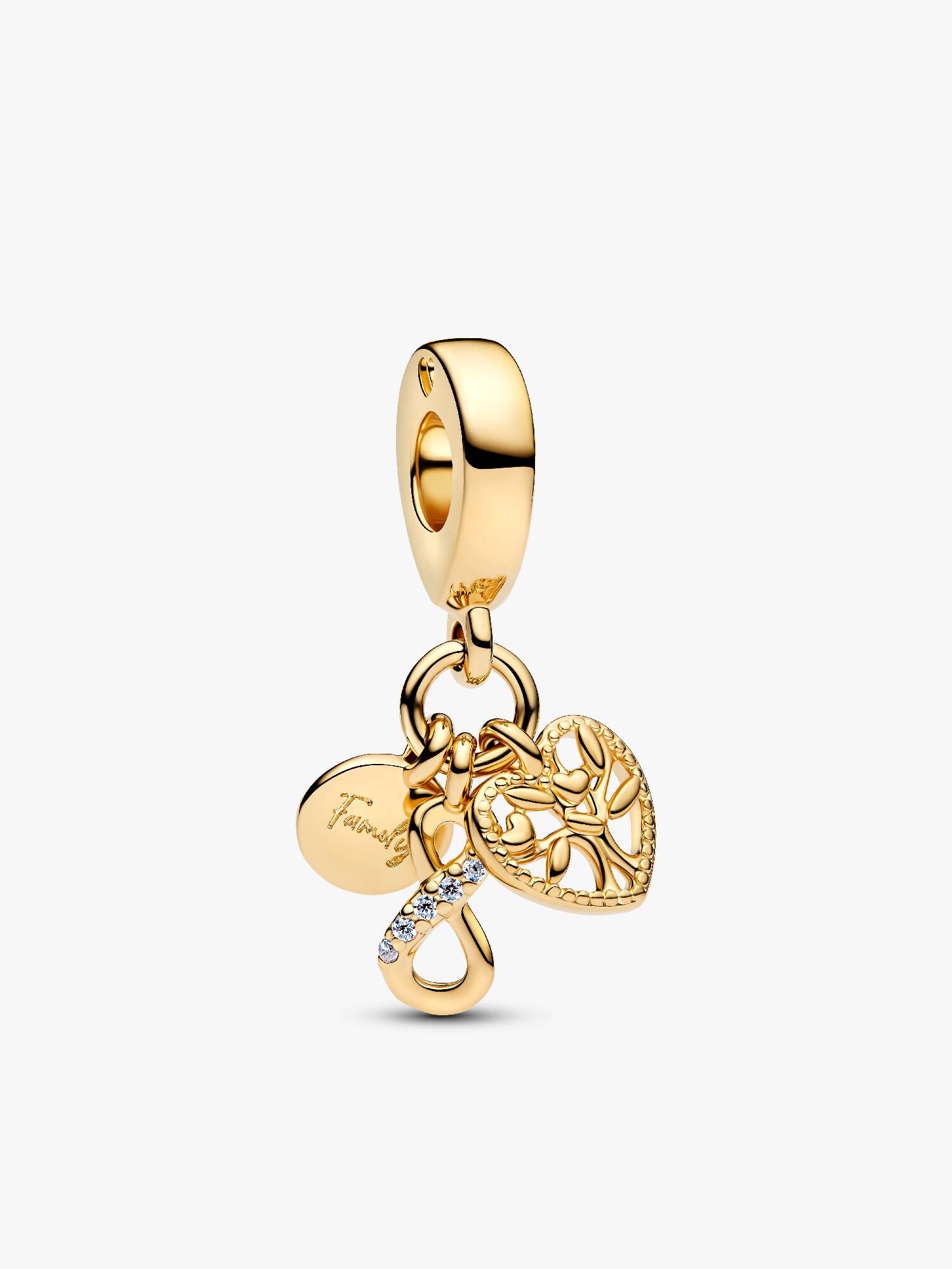 Charm Pendente de Familia Triplo Infinito