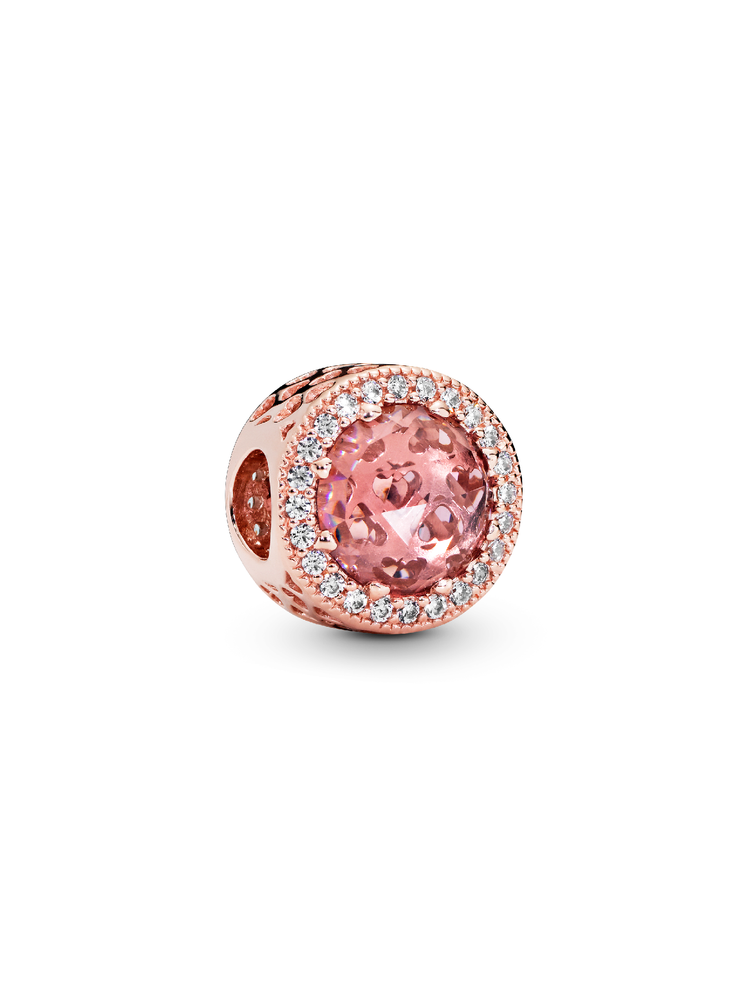 Charm Cristal Rosa Brilhante