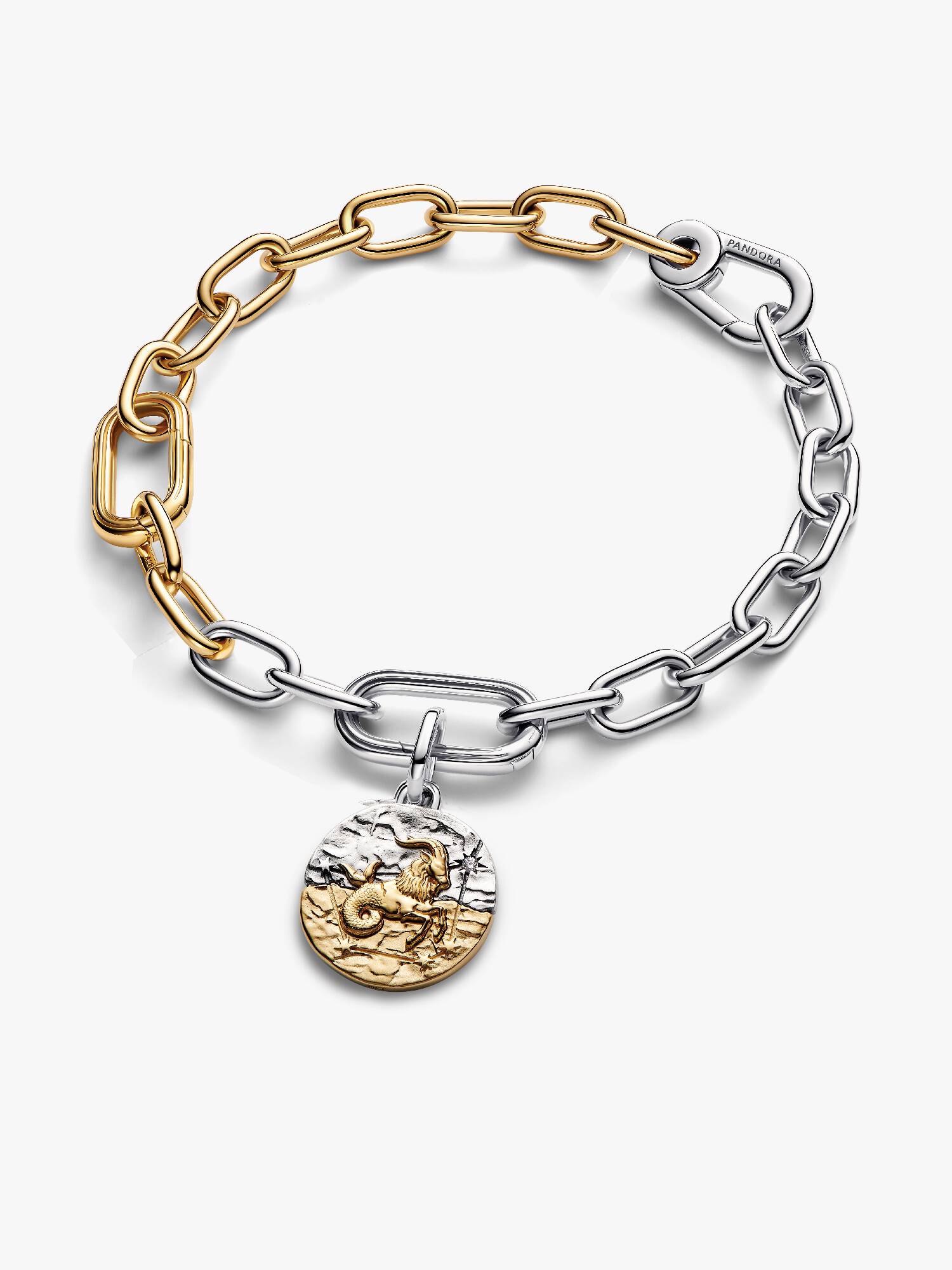 Pulseira com Charm Medalhão de Capricórnio