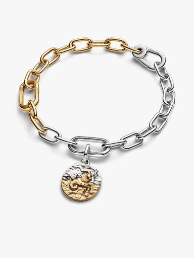 Pulseira com Charm Medalhão de Capricórnio