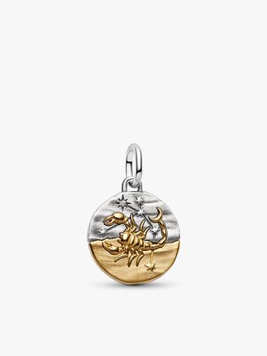 Conjunto de Colar com Charm Medalhão de Escorpião