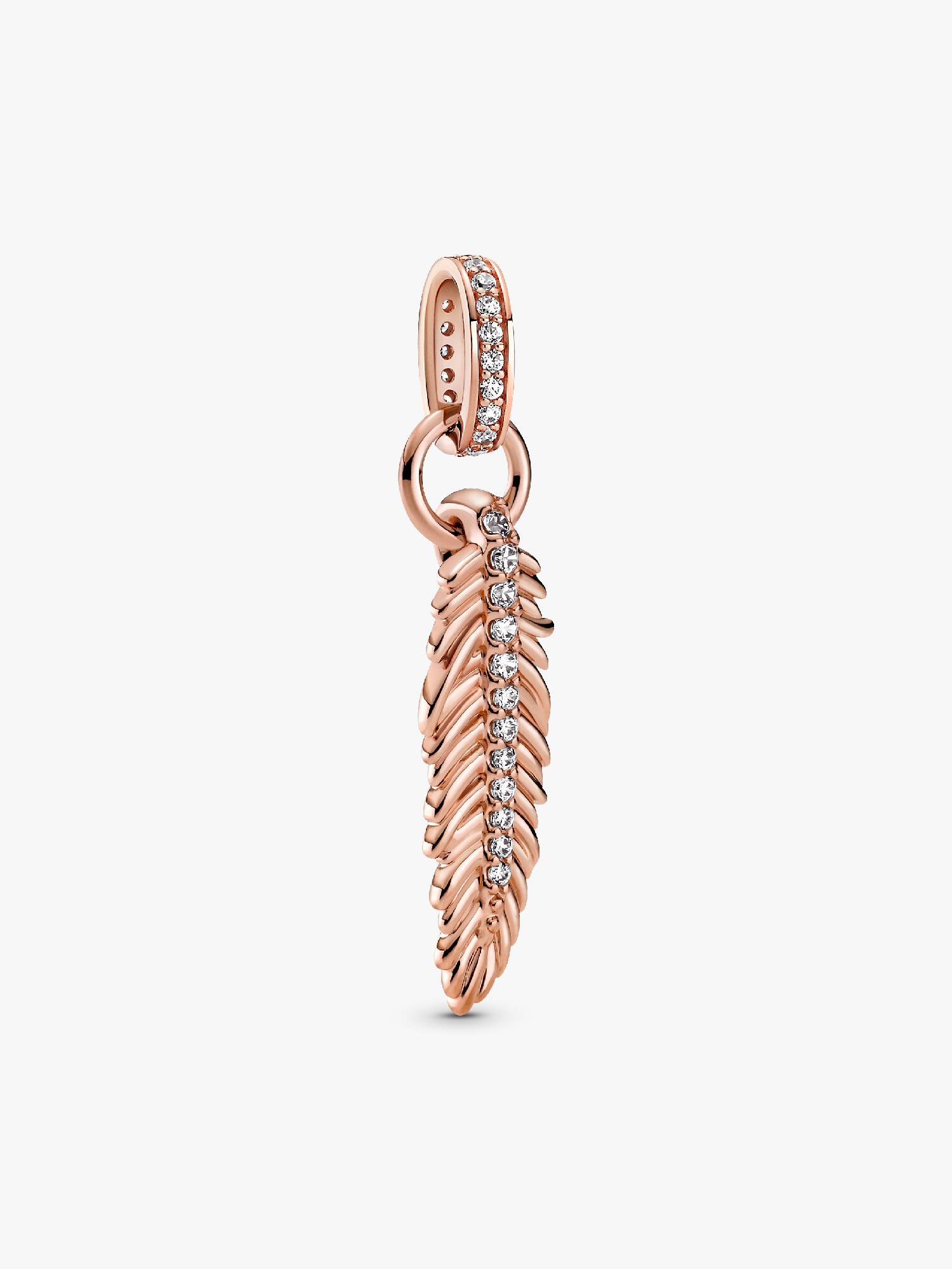 Charm Pendente Pena Brilhante