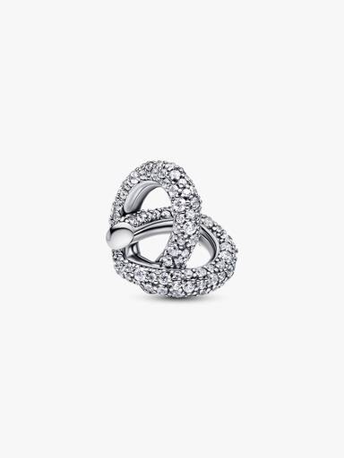 Charm Coração Infinito em Pavé