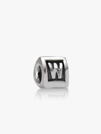 Capital W silver charm