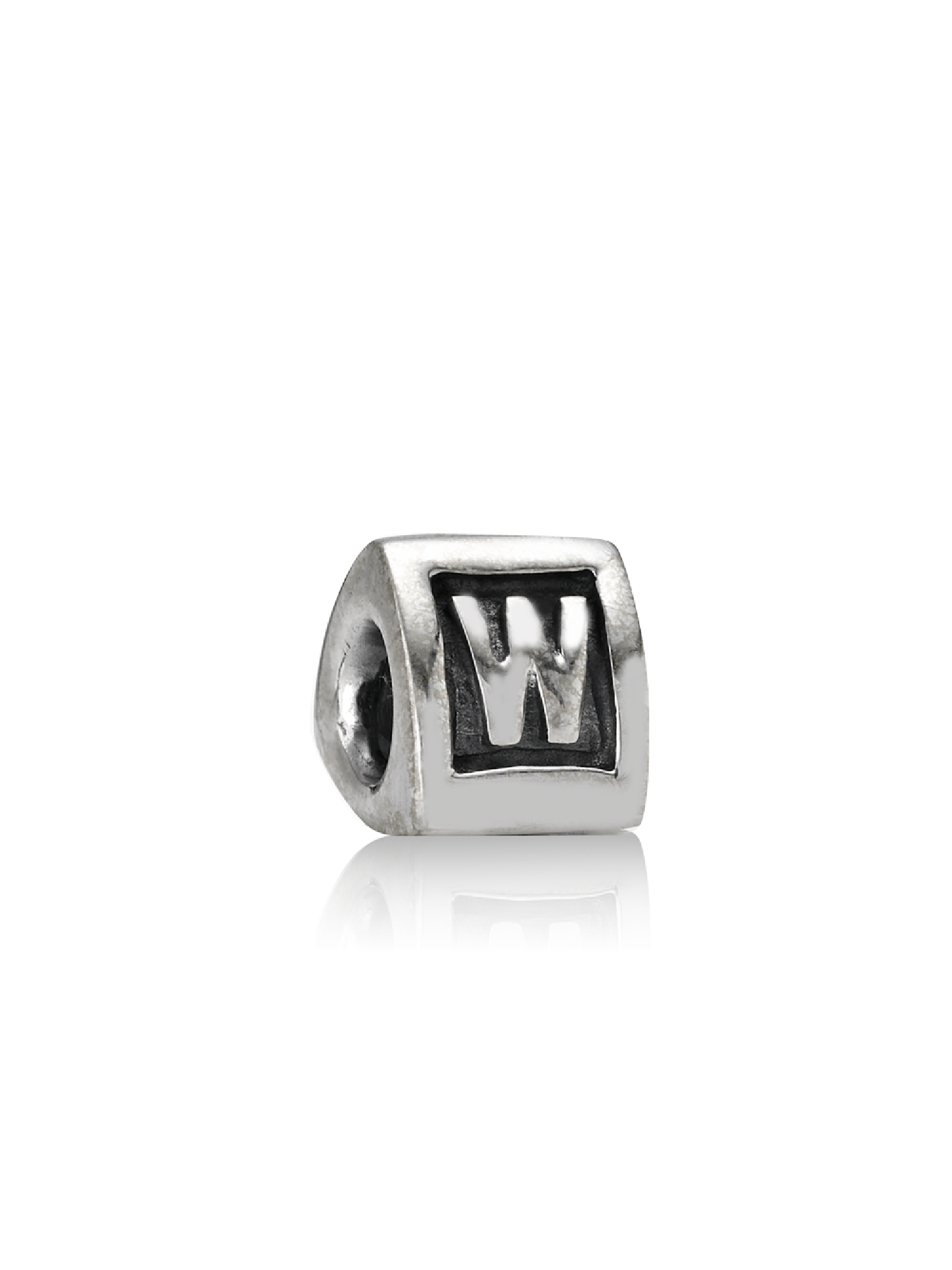 Capital W silver charm