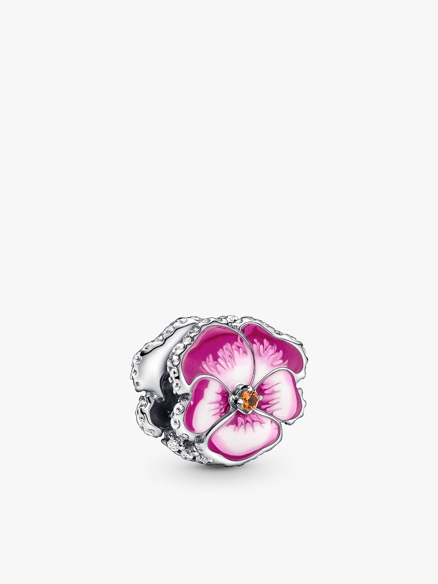 Charm Flor Amor-perfeito Rosa