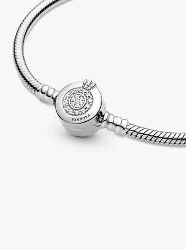 Pulseira Corrente Snake com Coroa Brilhante