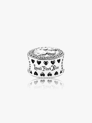 Disney Snow White silver charm with clear cubic zirconia
