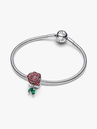 Charm Rosa Brilhante em Flor