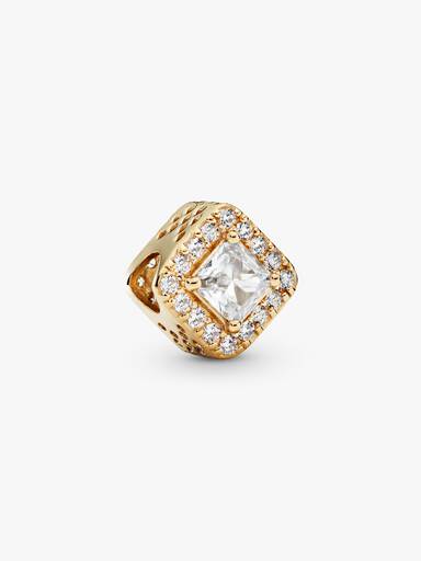 Charm Halo Quadrado Brilhante