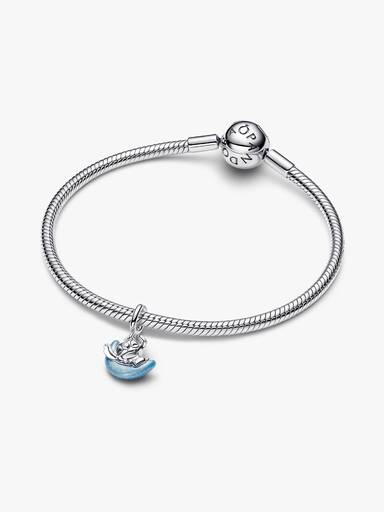 Charm Pendente da Lua que Brilha no Escuro do Stitch da Disney