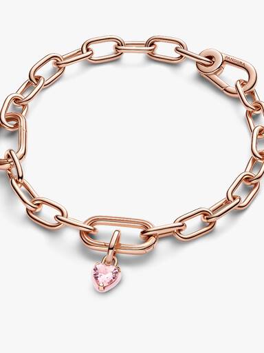 Mini Charm Pendente Coração Rosa Chakra Pandora Me