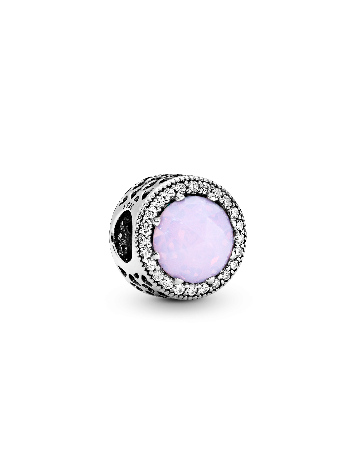 Charm Cristal Rosa Brilhante