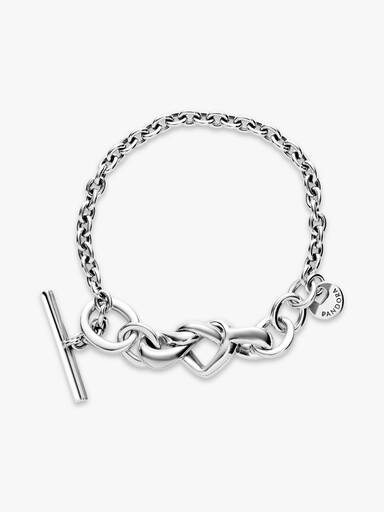 Pulseira Nó de Coração com Fecho T-Bar