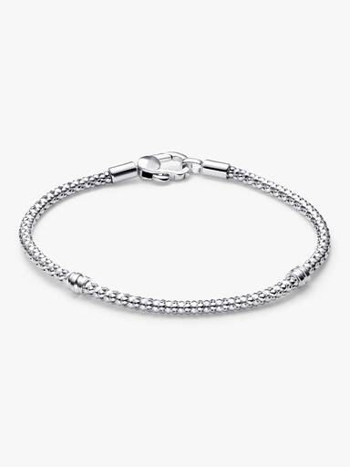 Pulseira Corrente Cravejada e Fecho em Mosquetão
