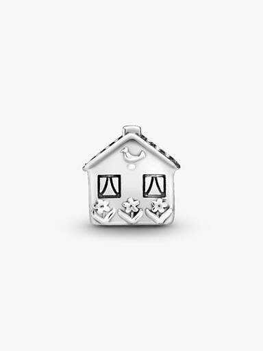 Family home silver charm