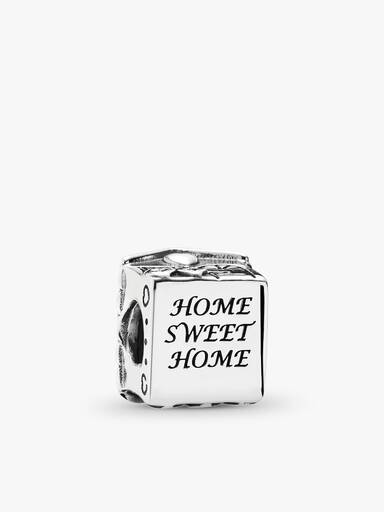 Family home silver charm
