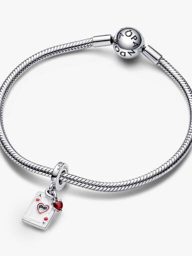 Charm Pendente Duplo Rainha de Copas das Vilãs da Disney