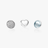 March petite elements pack in silver with heart, pave droplet with clear CZ and aqua blue crystal droplet March petite elements pack in silver with heart, pave droplet with clear CZ and aqua blue crystal droplet