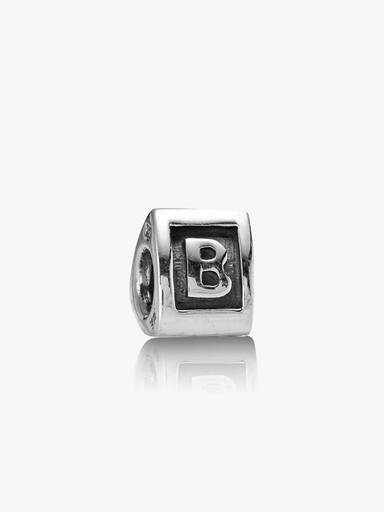 Capital B silver charm