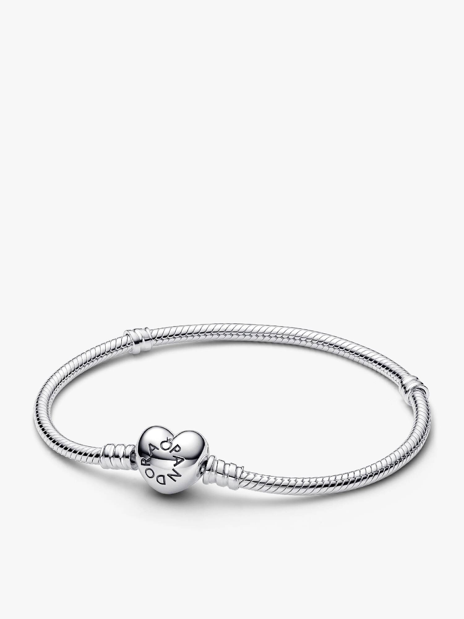 Pulseira Corrente Snake com Fecho de Coração Pandora Moments