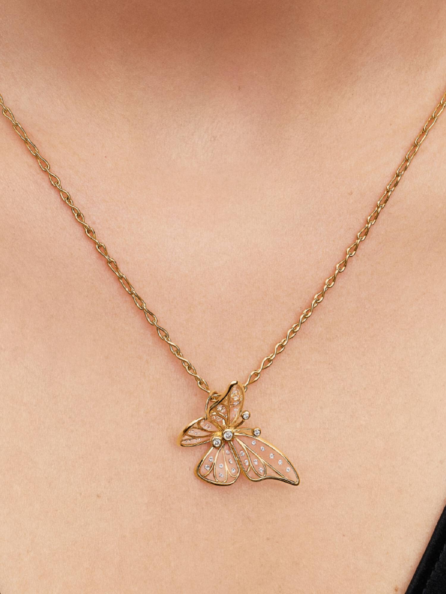 Charm rendado de borboleta oversized (tamanho grande).