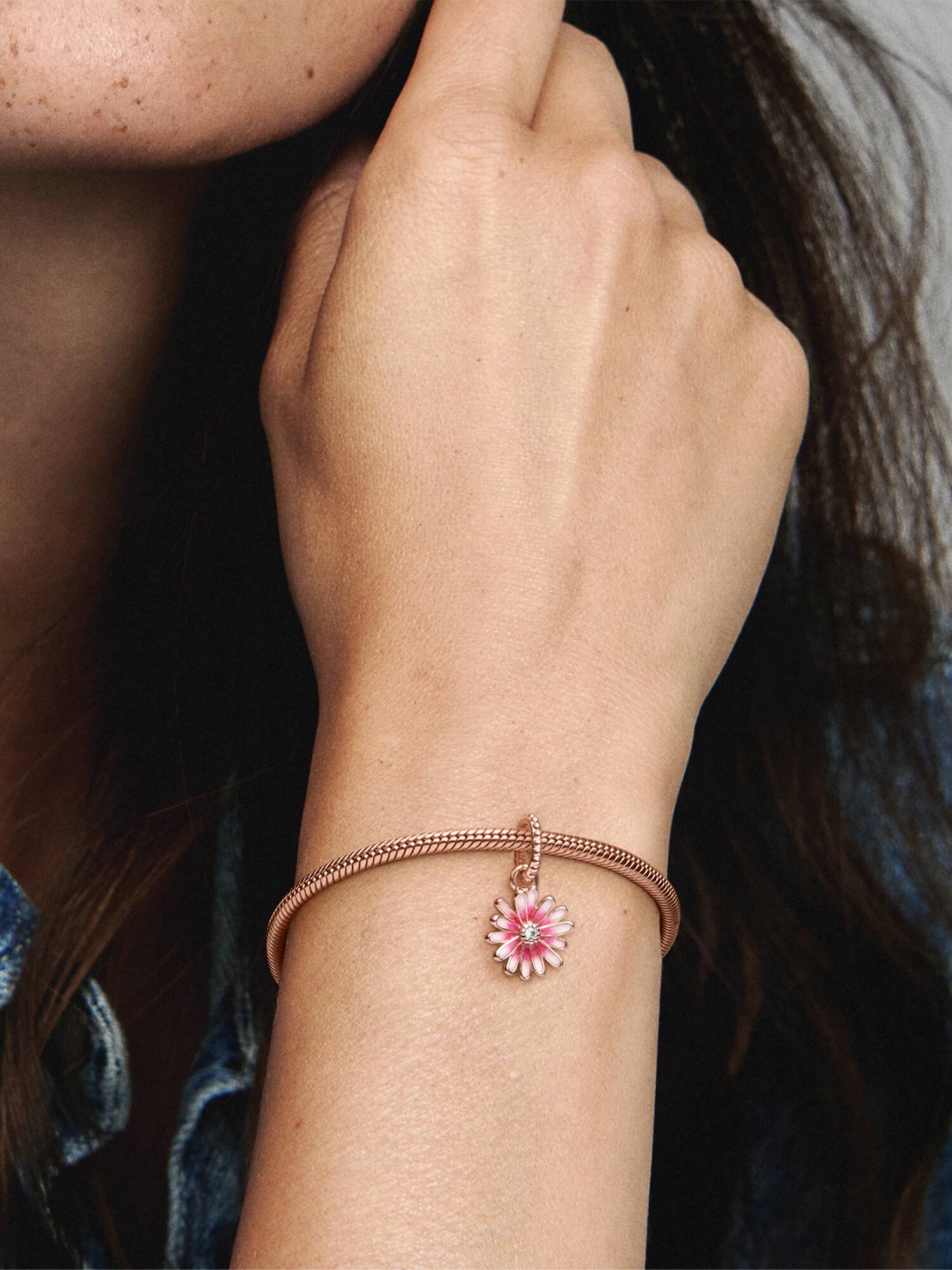 Charm Pendente Margarida Rosa