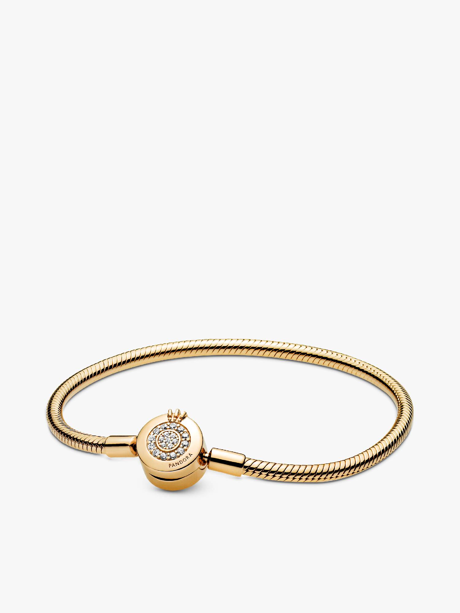 Pulseira Corrente Snake com Coroa Brilhante