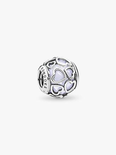 Encased In Amor Charm, Opalescent Branco Cristal