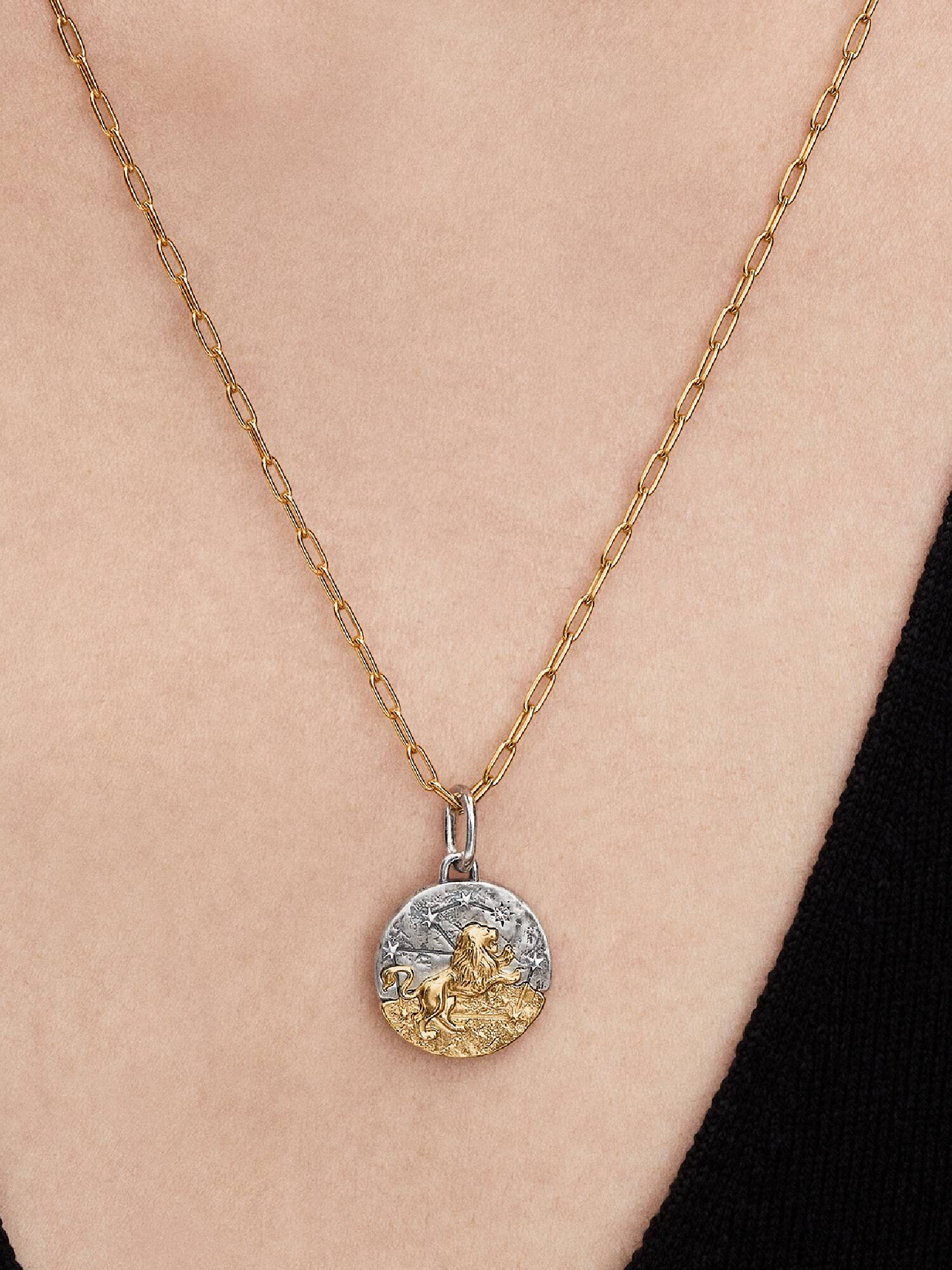 Charm Medalhão do Zodíaco do signo de Leão