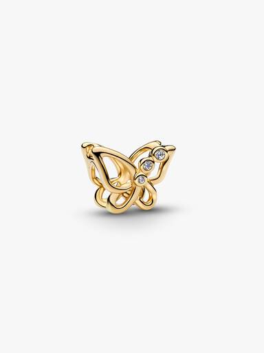 Charm rendado de borboleta.