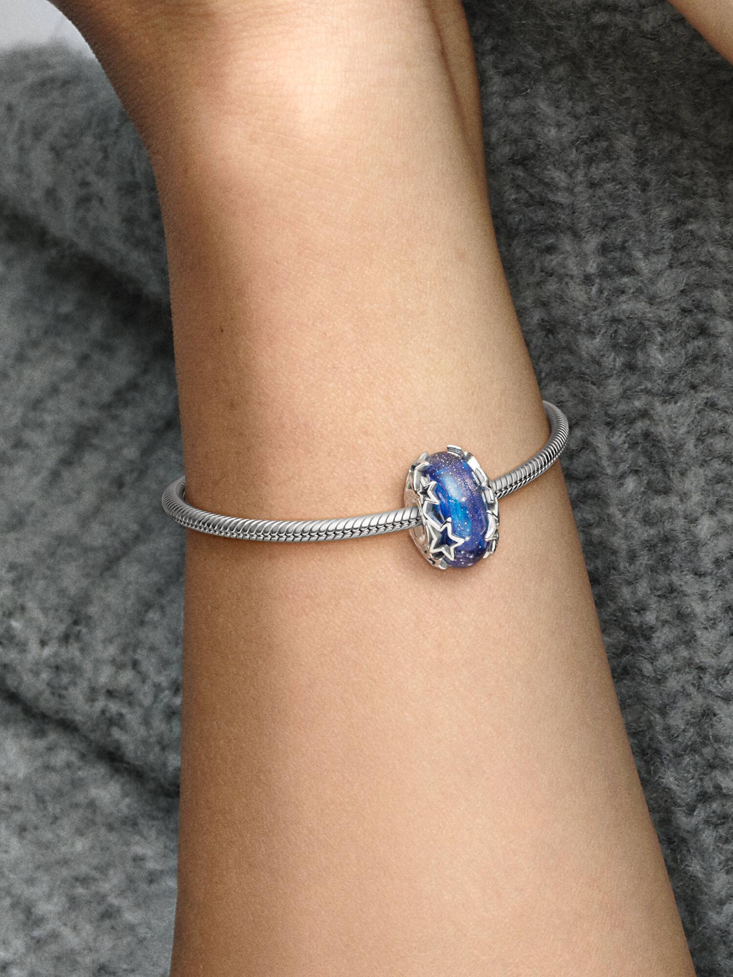 Charm de Murano Azul Galáxia e Estrela