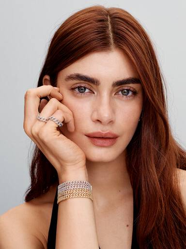 Pulseira Corrente Cubana em Pavé Pandora Timeless