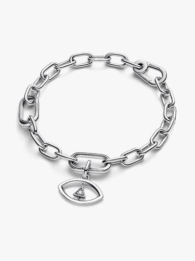 Charm Medalhão Olho com Zircônias Cúbicas Transparentes Pandora Me