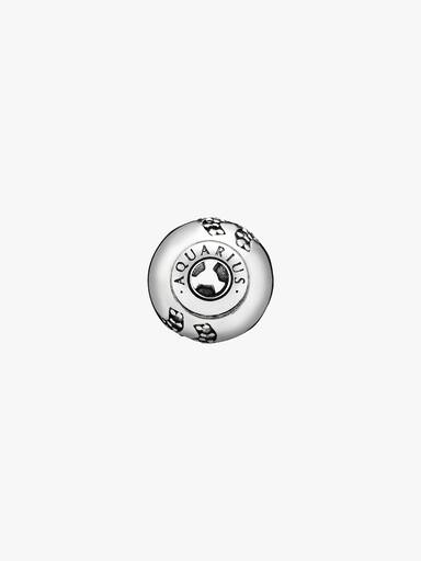 AQUARIUS ESSENCE COLLECTION charm in silver with cubic zirconia