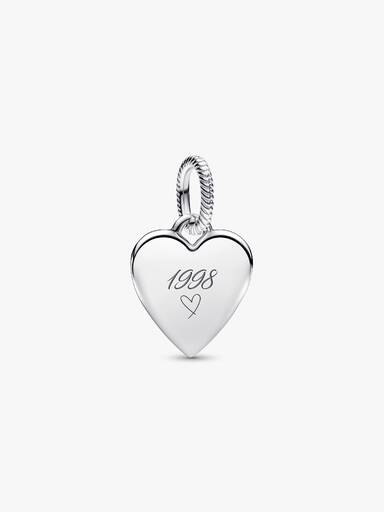 Charm Pendente de Coração Gravável