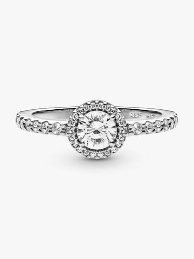 Anel Clássico Sparkle Halo