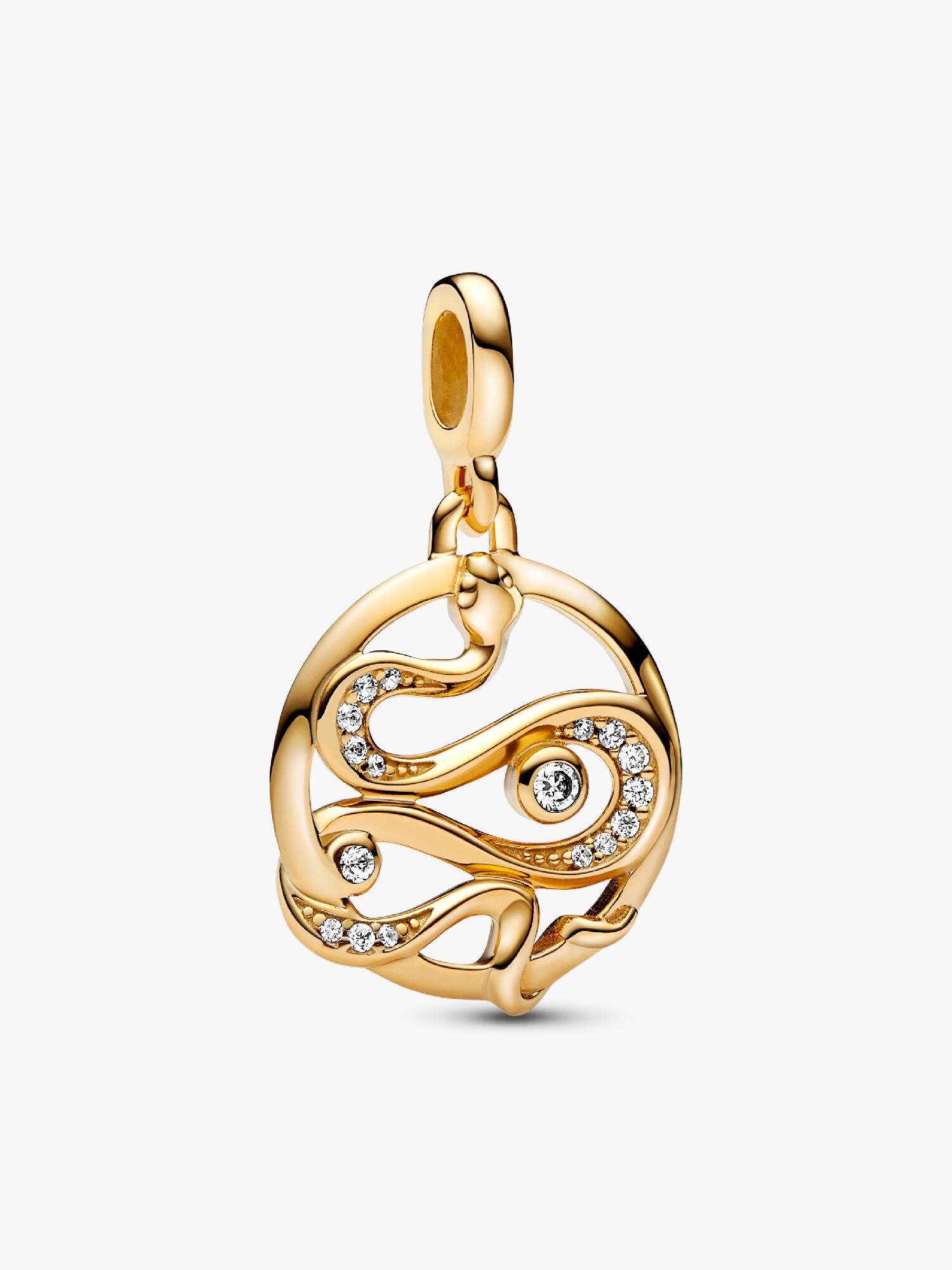 Charm Medalhão Serpiente de Pavê Pandora ME