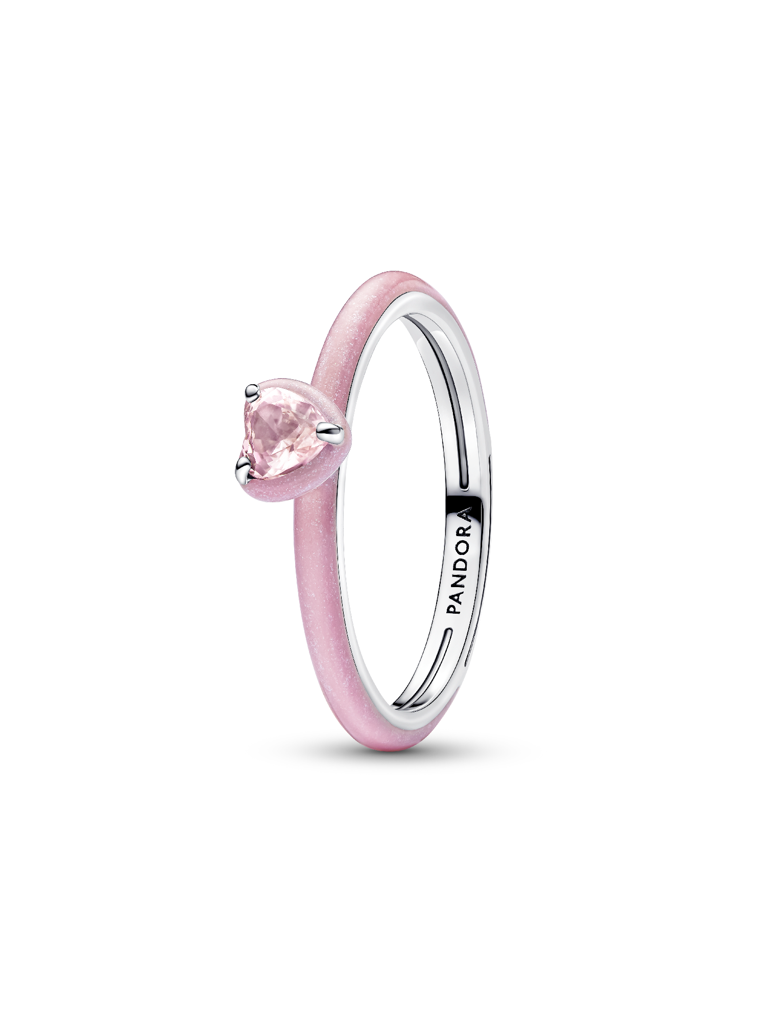 Anel de coração de chakra rosa