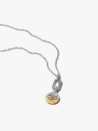 Conjunto de Colar Medalhão Escorpião