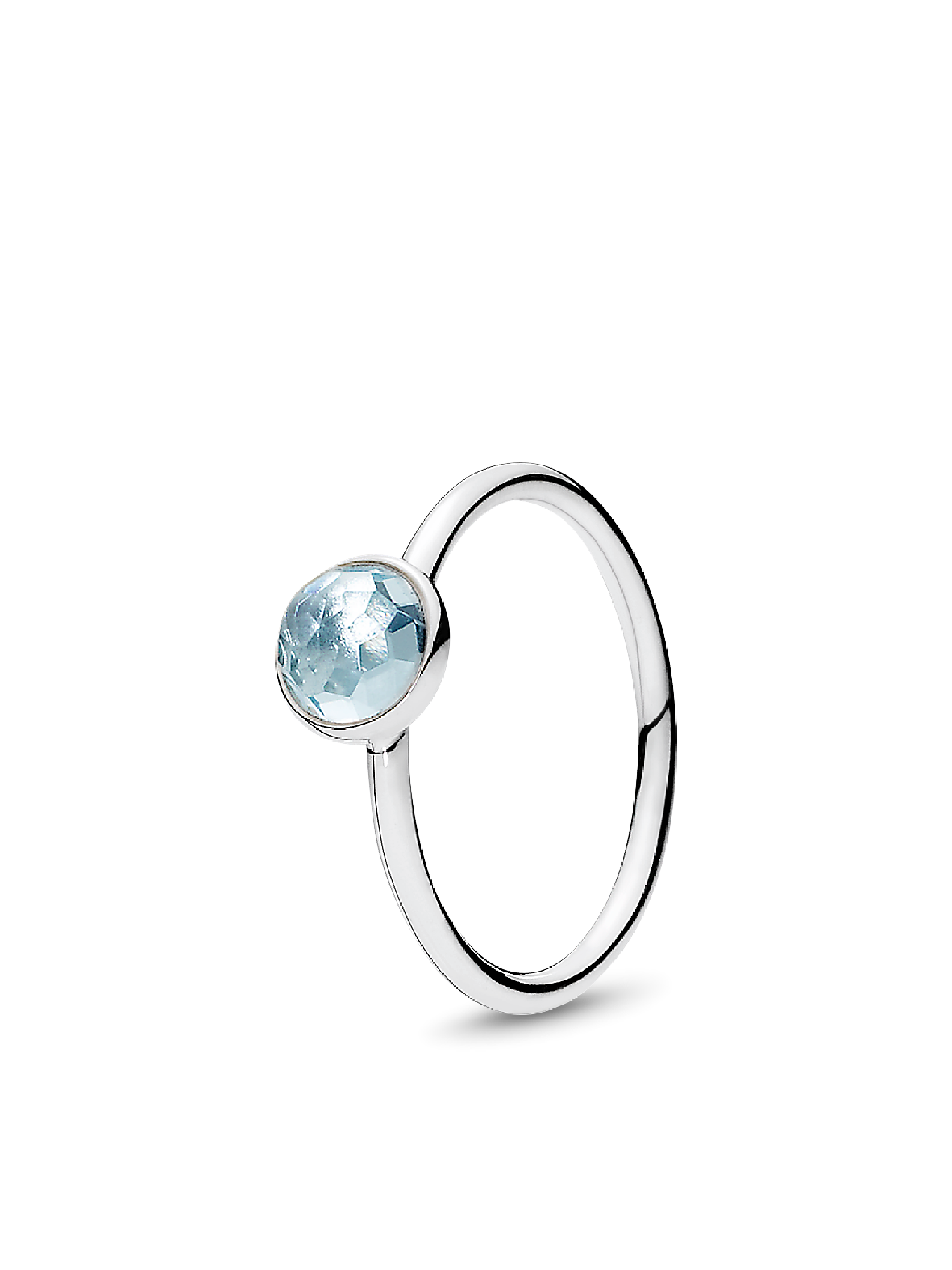 Anel March Droplet, Aqua Azul Cristal