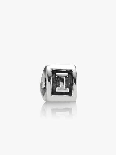 Capital I silver charm
