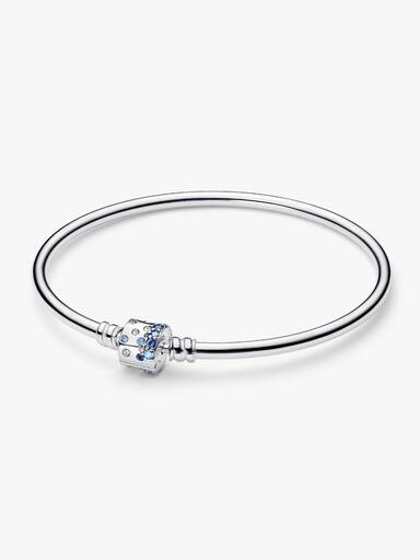 Bracelete Rígido com Fecho Cilíndrico Brilhante