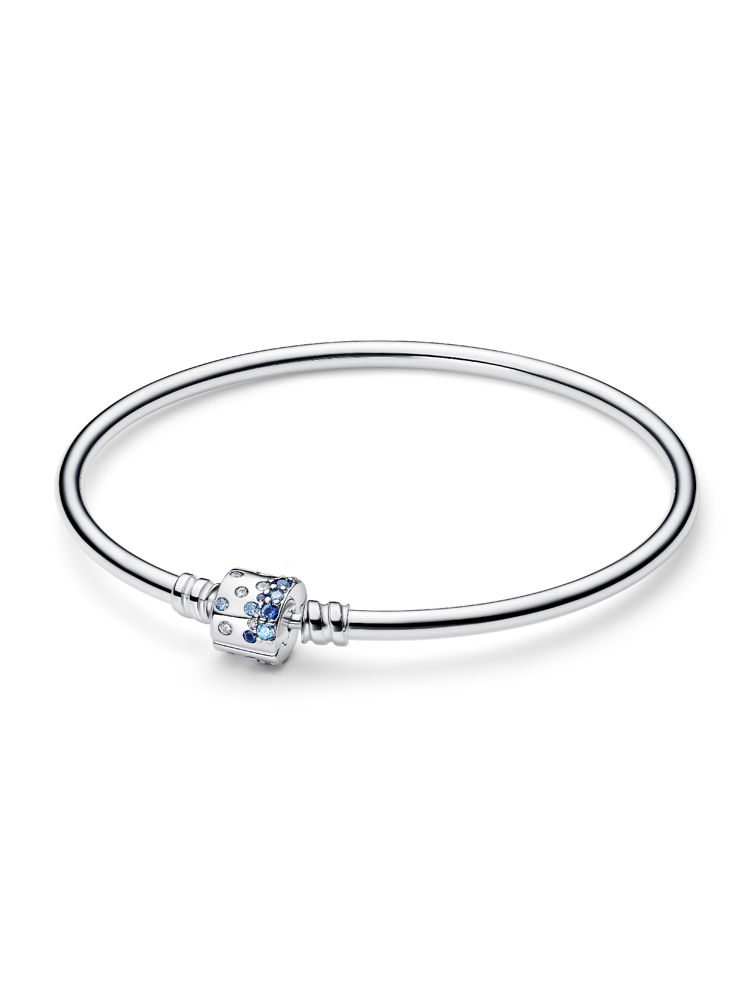 Bracelete Rígido com Fecho Cilíndrico Brilhante